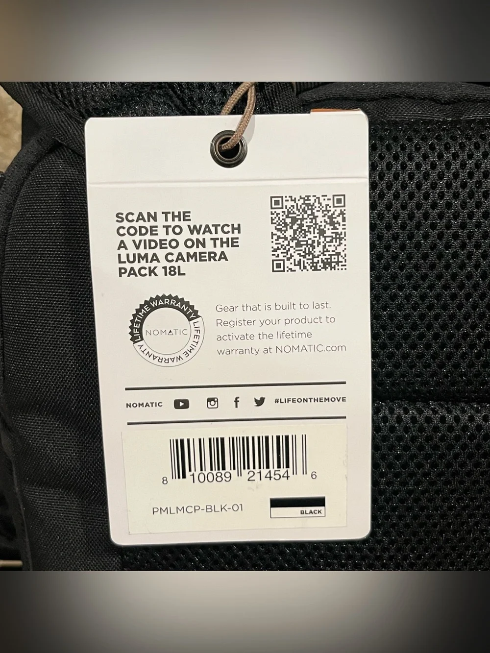 Nomatic x Peter McKinnon Luma 18L Black Camera Backpack